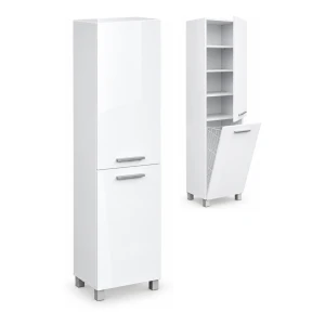 Szafka łazienkowa stojąca 40 cm z koszem, na nóżkach | ArtD Home