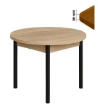 Stół 90 cm okrągły nierozkładany, blat 3,6 cm, nogi Metalowe „ Okrągłe ” I ArtDHome