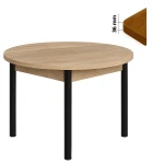 Stół 100 cm okrągły nierozkładany, blat 3,6 cm, nogi Metalowe „ Okrągłe ” I ArtDHome