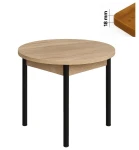 Stół 80 cm okrągły nierozkładany, blat 1,8 cm, nogi Metalowe „ Okrągłe ” I ArtDHome