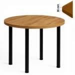 Stół 100 cm okrągły nierozkładany, blat 3,6 cm, nogi Metalowe „ Okrągłe ” I ArtDHome