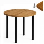 Stół 90 cm okrągły nierozkładany, blat 1,8 cm, nogi Metalowe „ Okrągłe ” I ArtDHome