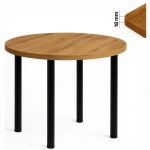 Stół 100 cm okrągły nierozkładany, blat 1,8 cm, nogi Metalowe „ Okrągłe ” I ArtDHome