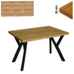 Stół 70x120/170 cm prostokątny rozkładany, blat 3,6 cm, nogi Metalowe „ Y ” I ArtDHome