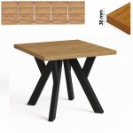 Stół 80x80/230 cm kwadratowy rozkładany, blat 3,6 cm, nogi Metalowe „ Y ” I ArtDHome