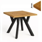 Stół 100x100 cm kwadratowy nierozkładany, blat 3,6 cm, nogi Metalowe „ Y ” I ArtDHome