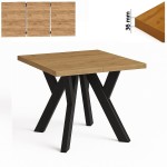 Stół 120x120/170 cm kwadratowy rozkładany, blat 3,6 cm, nogi Metalowe „ Y ” I ArtDHome