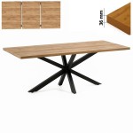 Stół 70x120/170 cm prostokątny rozkładany, blat 3,6 cm nogi Metalowe Czarne „ Pająk ” I ArtDHome