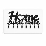 Wieszak na klucze na płycie, Metal, HOME SWEET HOME I ArtDHome